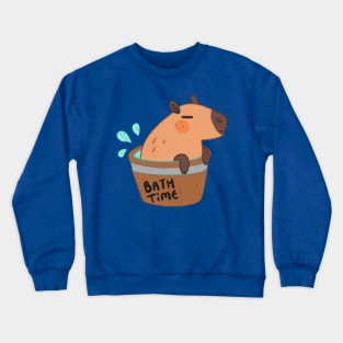 Capybara Bath Time Crewneck Sweatshirt